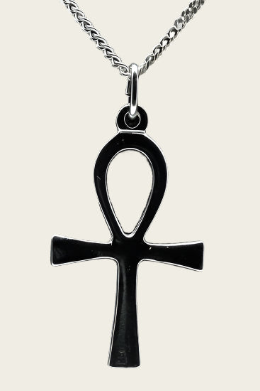 Zilveren Ankh ketting hanger - middel