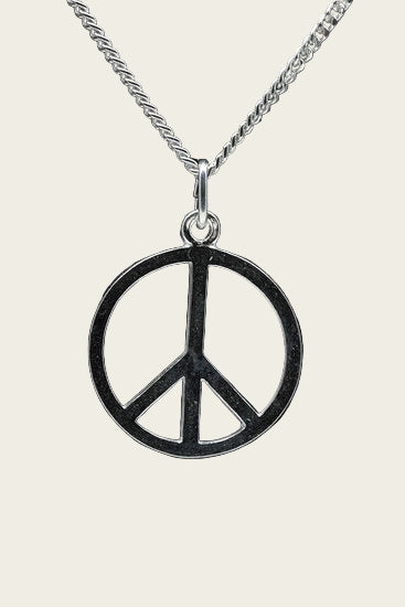 Zilveren Vredesteken ketting hanger