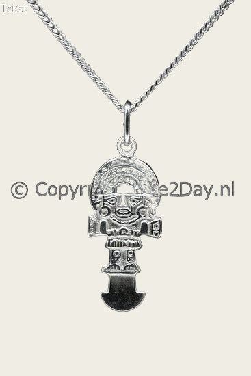 Zilveren Tumi ketting hanger