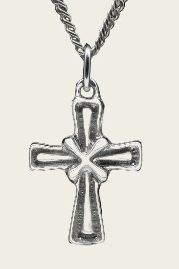 Zilveren Kruis gekruist ketting hanger