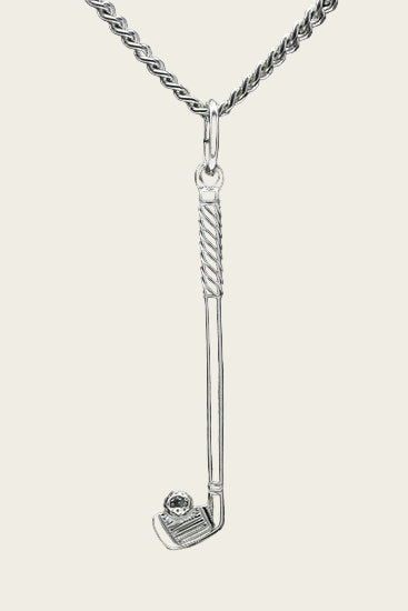 Zilveren Golfclub ketting hanger