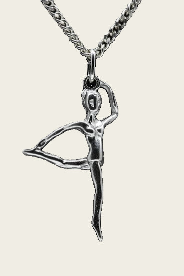 Zilveren Gymnaste ketting hanger