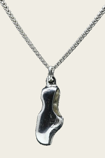 Zilveren Klomp ketting hanger - groot