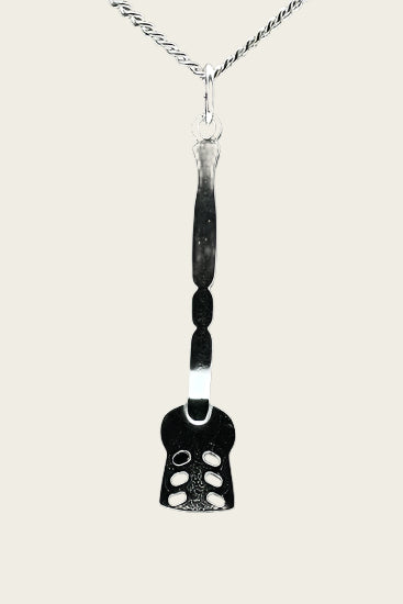 Zilveren Vleesspaan ketting hanger
