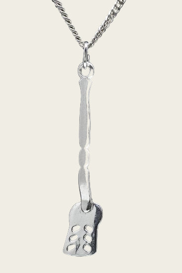 Silver Pancake Knife Necklace Pendant