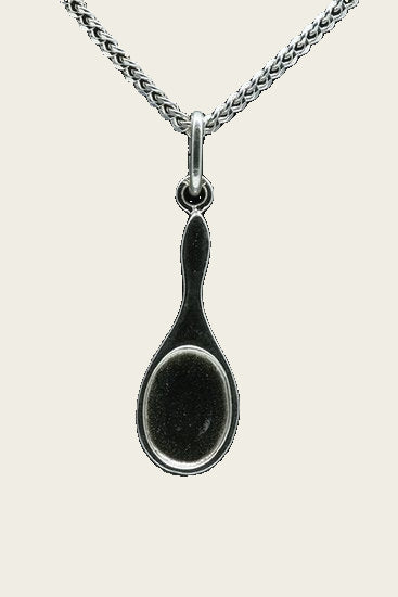 Zilveren Spiegel ketting hanger