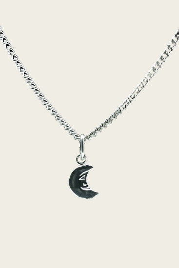 Zilveren Maan ketting hanger