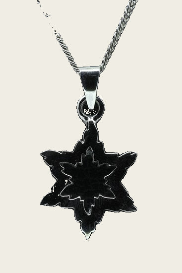 Zilveren Ster open ketting hanger