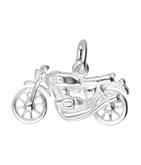 Zilveren Motor ketting hanger - 4