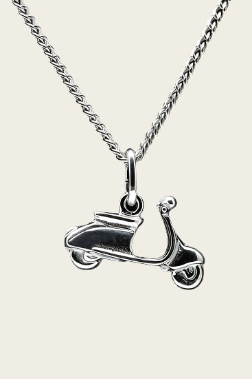 Zilveren Scooter ketting hanger