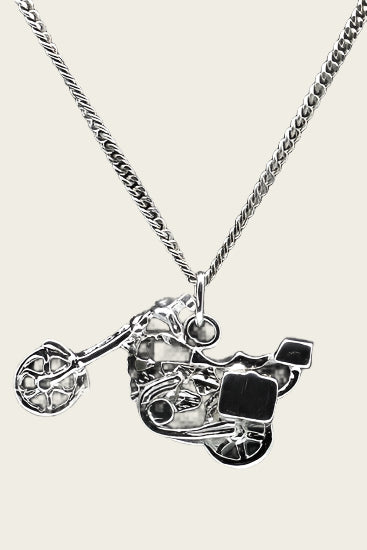 Zilveren Japanse chopper motor ketting hanger