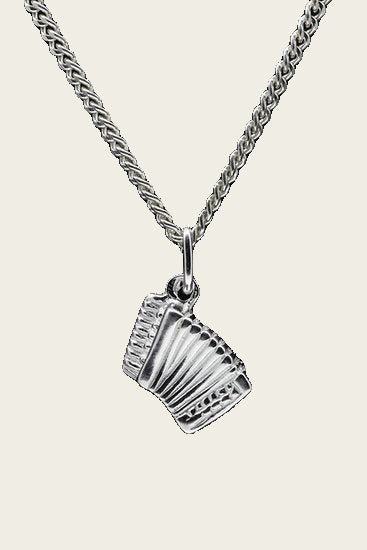 Zilveren Accordeon ketting hanger