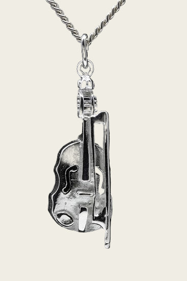 Zilveren Cello of Viool ketting hanger