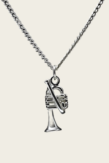 Zilveren Trompet ketting hanger