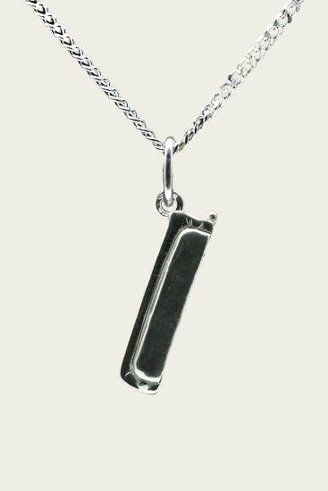 Silver Harmonica Necklace Pendant