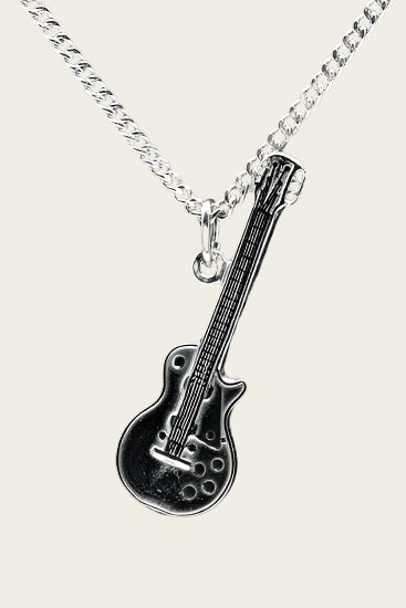Zilveren Gibson electrische gitaar ketting hanger