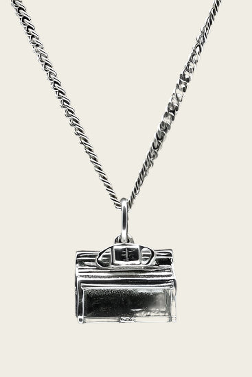 Zilveren Piano ketting hanger
