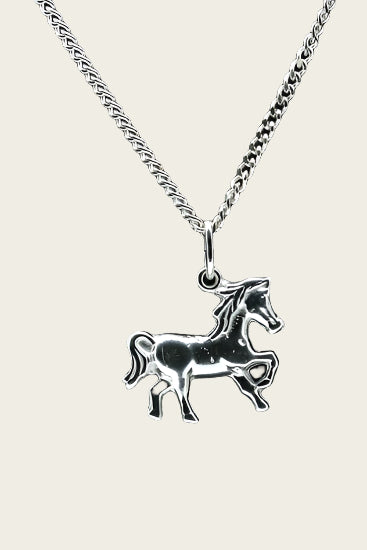 Zilveren Paard ketting hanger - 2