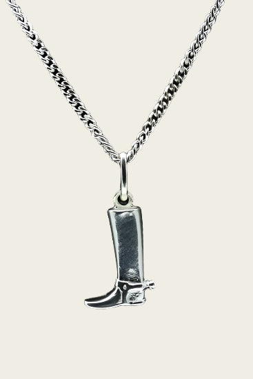 Zilveren Rijlaars ketting hanger - middel