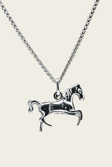 Zilveren Paard ketting hanger - 3