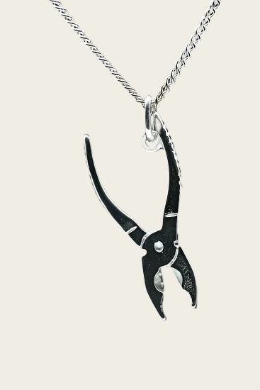 Zilveren Combinatietang ketting hanger