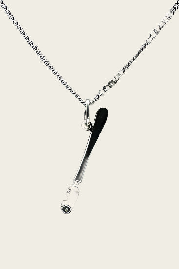 Zilveren Glassnijder ketting hanger