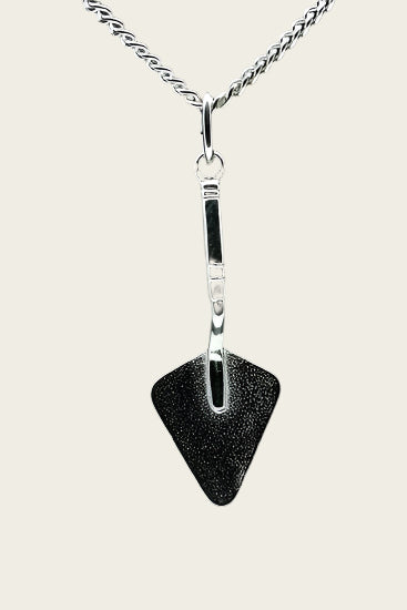 Zilveren Metseltroffel ketting hanger - middel