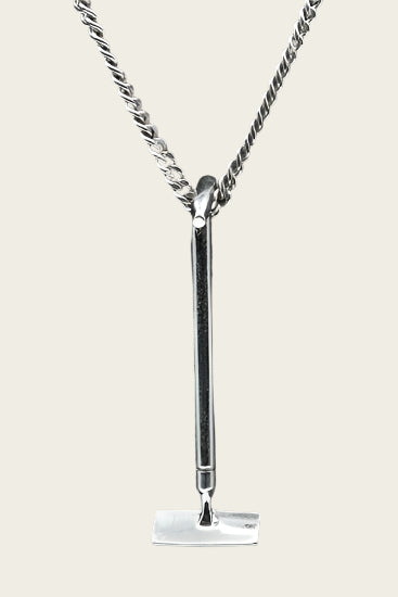 Zilveren Schoffel ketting hanger