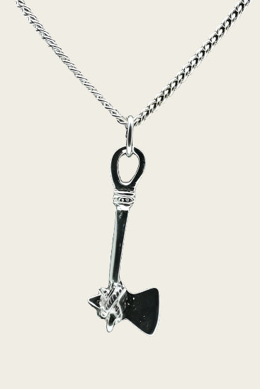 Zilveren Strijdbijl ketting hanger