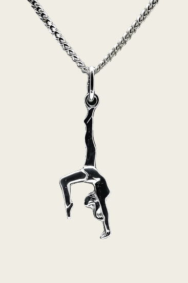 Silver Gymnast Necklace Pendant