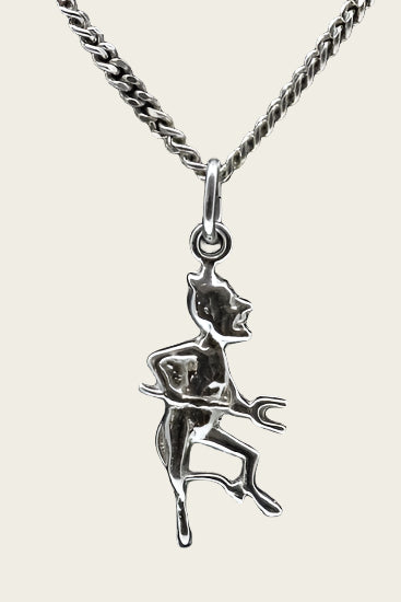 Zilveren Duiveltje ketting hanger