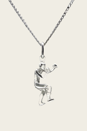 Zilveren Bokser ketting hanger - klein