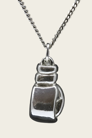 Zilveren Bokshandschoen groot ketting hanger