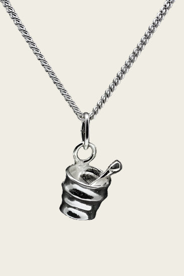 Zilveren Vijzel ketting hanger