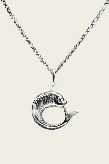 Zilveren Vis ketting hanger