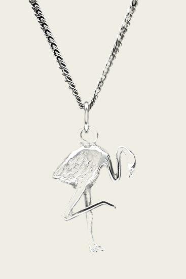 Silver Flamingo Necklace Pendant