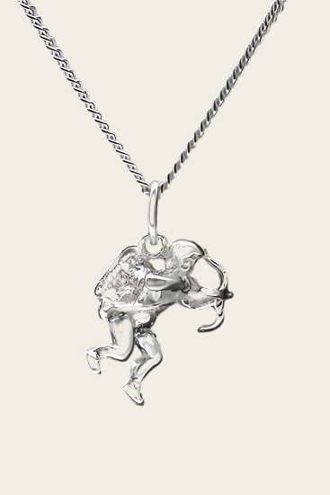Zilveren Cupido ketting hanger
