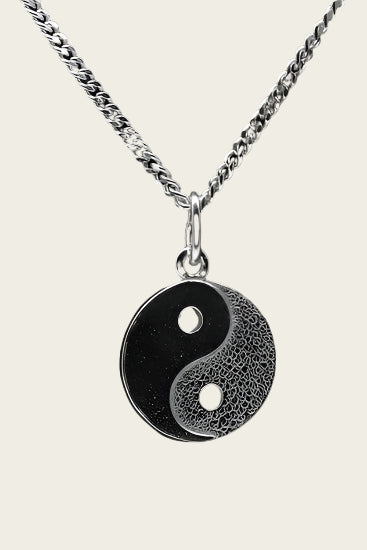 Zilveren Yin Yang ketting hanger - klein