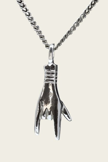 Zilveren Hand ik hou van jou ketting hanger