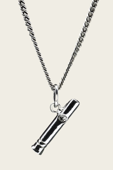 Zilveren Bootsmanfluit ketting hanger