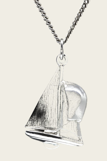 Zilveren Zeilboot ketting hanger