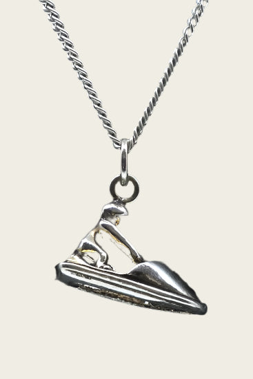 Silver Jetskier Necklace Pendant