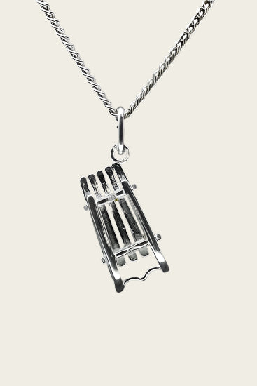 Zilveren Slee ketting hanger