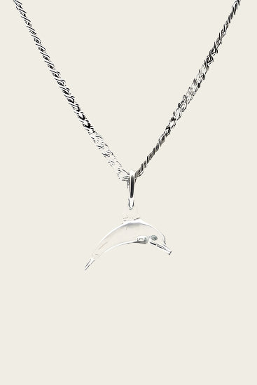 Zilveren Dolfijn ketting hanger - klein
