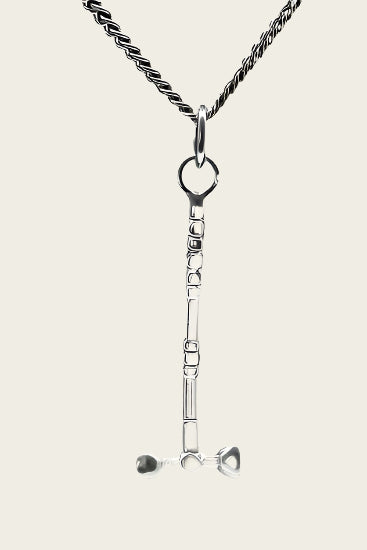 Zilveren Voorzittershamer 2 ketting hanger