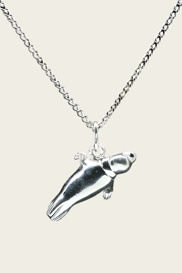 Zilveren Zeehond ketting hanger - 7