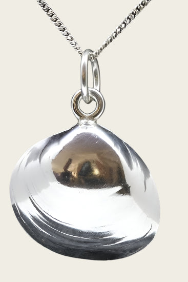 Zilveren Venus schelp ketting hanger