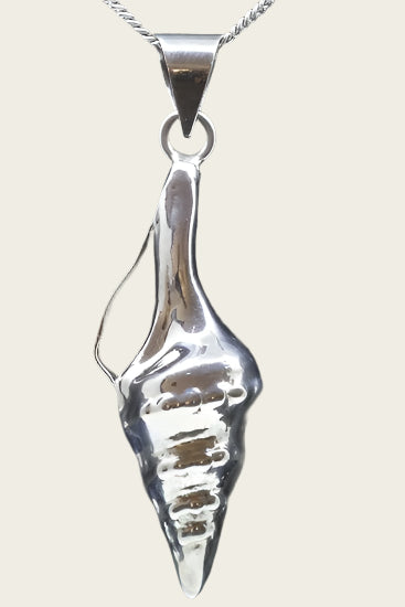 Zilveren Slakkenhuis stekelhoorn ketting hanger