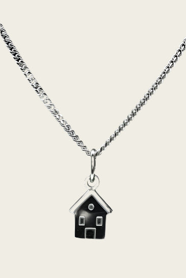 Zilveren Huisje ketting hanger