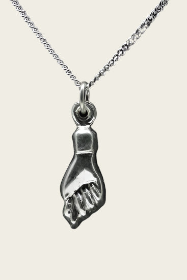 Zilveren Hand ketting hanger